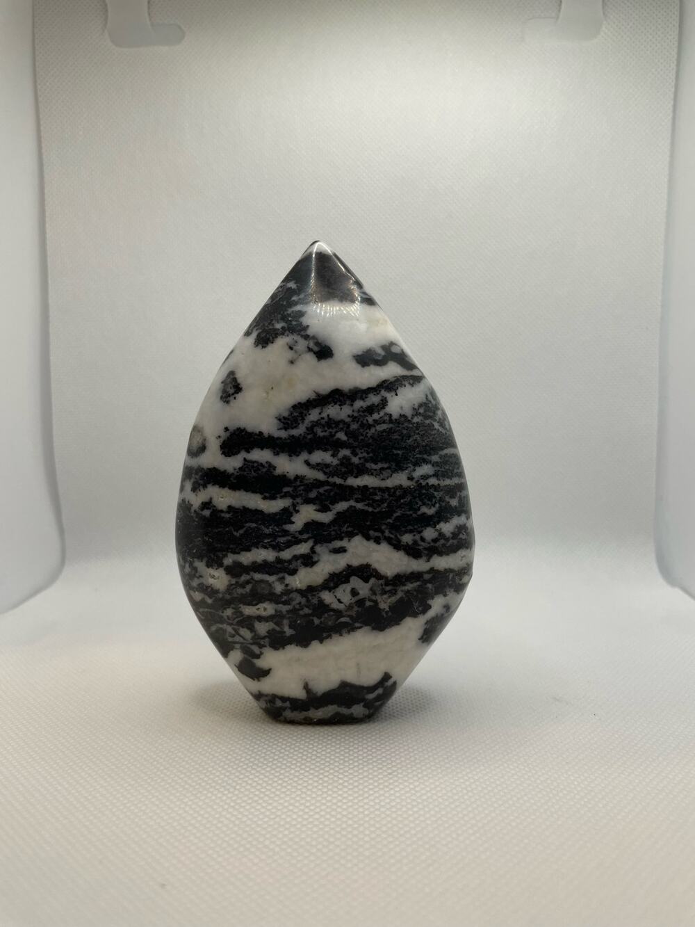 Zebra Jasper Teardrop Flame Freeform